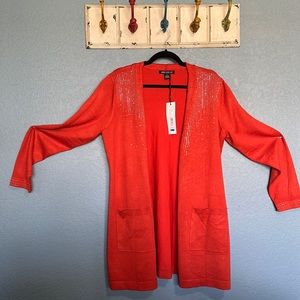 NWT Love Forever embellished 32” cardigan